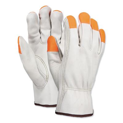 MCR Safety Select Grain Cow Leather Drivers Gloves, Sm, Unlined, Beige, 3213SCHVSP