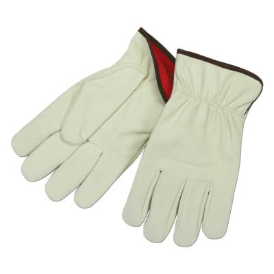 MCR Safety Synthetic Leather Split Cow Texture Driver Gloves, Large, Beige/Brown, 3750L