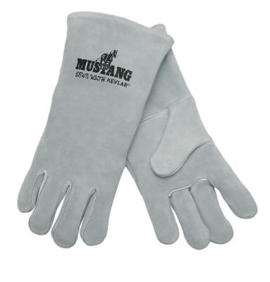 MCR Safety Premium Quality Welder's Gloves, Select Side Leather, Gray, 4700