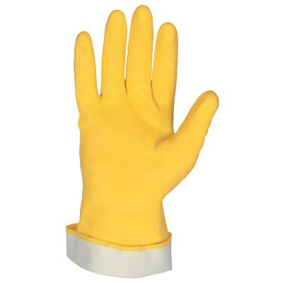 MCR Safety Unsupported Latex Gloves, 10 - 10.5, Latex, Yellow, 5299P