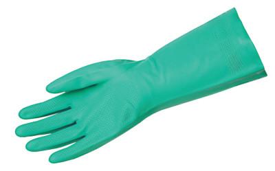 MCR Safety Unsupported Nitrile Gloves, Straight; Gauntlet Cuff, Flocked Lined, Size 10, 5330S