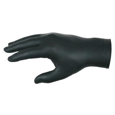 MCR Safety NitriShield Gloves, Rolled Cuff, Unlined, X-Large, Black, 6060XL