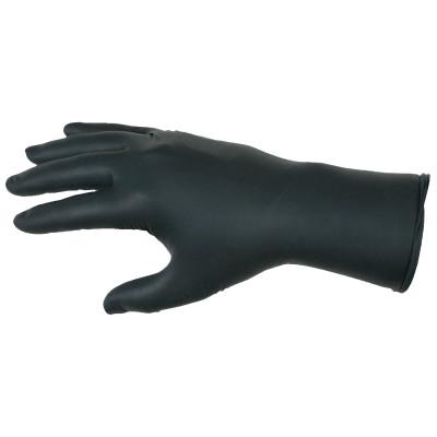 MCR Safety Nitrile Disposable Gloves, NitriShield Stealth Xtra™, Rolled Cuff, Unlined, 2X-Large, Black, 6 mil Thick, 6062XXL