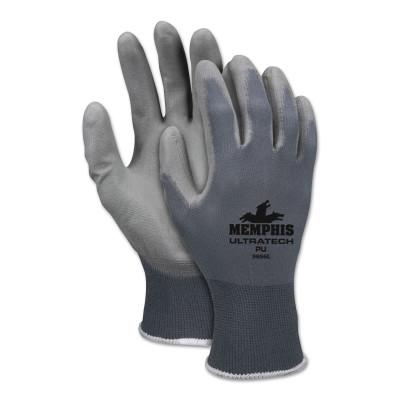 MCR Safety UltraTech PU Coated Glove, Medium, Gray, 9696M