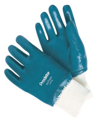 MCR Safety Predator Nitrile Coated Gloves, Small, Blue, Smooth, Palm/Knuckle Coated, 9760S