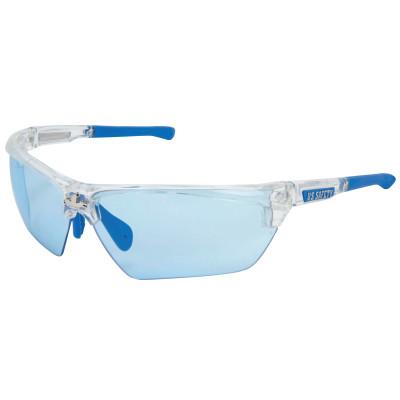 MCR Safety Dominator DM3 Safety Glasses, Light Blue Lens, MAX6 Anti-Fog, Clear Frame, DM1323PF