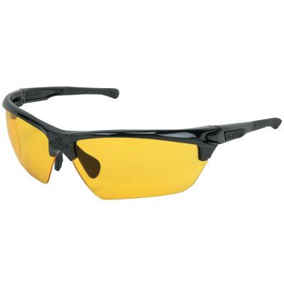 MCR Safety Dominator DM3 Safety Glasses, Amber Lens, MAX6 Anti-Fog, Black Frame, DM1334PF