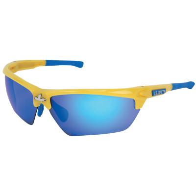 MCR Safety Dominator DM3 Safety Glasses, Blue Diamond Mirror Lens, Duramass HC, DM1348B