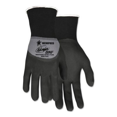 MCR Safety Ninja BNF Gloves, Small, Black/Gray, 8 2/3 in, Work, N96793S