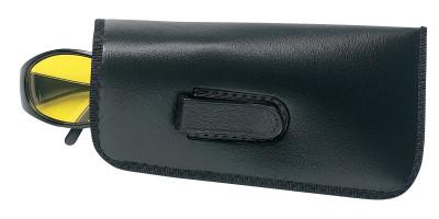 MCR Safety Eyeglass Case, Lined Vinyl, Large, Open End, Black, 200