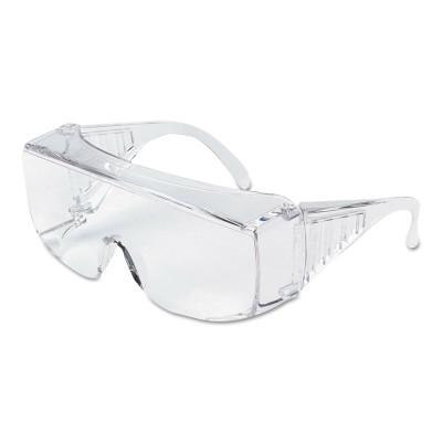 MCR Safety Yukon Uncoated Protective Eyewear,Clear Polycarb Lens/Frame,150mm Temple, 9800XLD