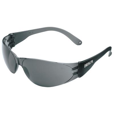 MCR Safety Checklite Safety Glasses, Gray Lens, Scratch-Resistant, Smoke Frame, CL112