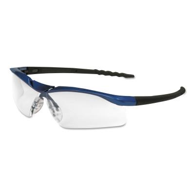 MCR Safety DALLAS Protective Eyewear, Clear Lens, Anti-Fog, Blue Metallic Frame, DL310AF