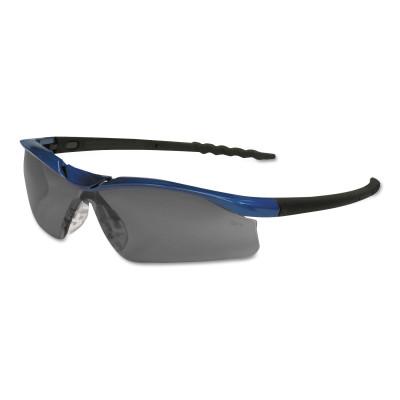 MCR Safety DALLAS Protective Eyewear, Gray Lens, Anti-Fog, Blue Metallic Frame, DL312AF