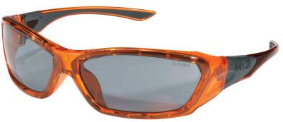 MCR Safety ForceFlex Protective Eyewear, Silver Mirror Lens, Duramass HC, Orange Frame, FF137