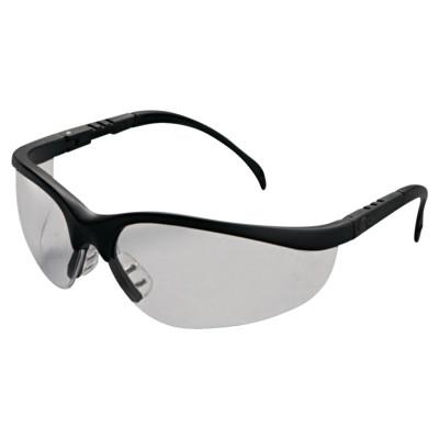 MCR Safety Klondike Protective Eyewear, Light Blue Lens, Polycarbonate, Black Frame, KD113