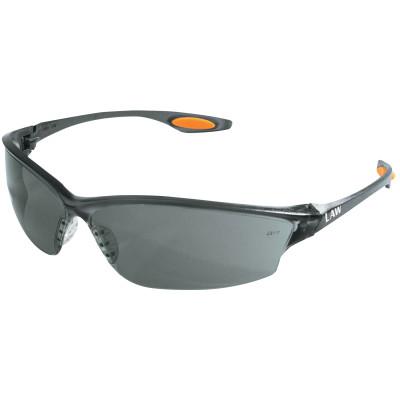 MCR Safety Law 2 Protective Eyewear, Gray Lens, Duramass Anti-Fog, Black Frame, Nylon, LW212AF
