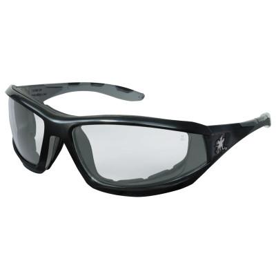 MCR Safety Reaper Protective Eyewear, Clear Lens, Duramass Anti-Fog, Black Frame, RP210AF