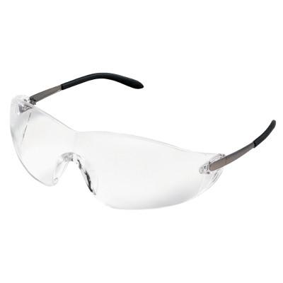 MCR Safety Blackjack Elite Protective Eyewear, Clear Lens, Polycarbonate, Chrome Frame, S2110