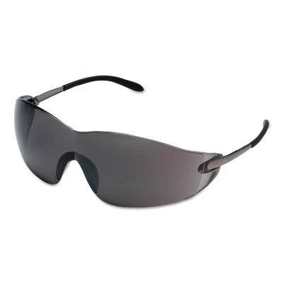 MCR Safety Blackjack Elite Protective Eyewear, Gray Lens, Anti-Fog, Chrome Frame, Metal, S2112AF