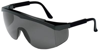 MCR Safety Stratos Spectacles, Gray Lens, Polycarbonate, Duramass HC, Black Frame, Nylon, SS112