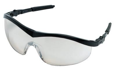 MCR Safety Storm Protective Eyewear, Indoor/Outdoor Clear Mirror Lens, Black Frame, Nylon, ST119