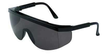 MCR Safety Tomahawk Protective Eyewear, Gray Lens, Duramass Hard Coat, Black Frame, Nylon, TK112