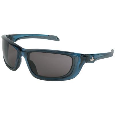 MCR Safety USS Defense Safety Glasses, Gray Lens, MAX3 HC, Translucent Dark Blue Frame, UD122PF