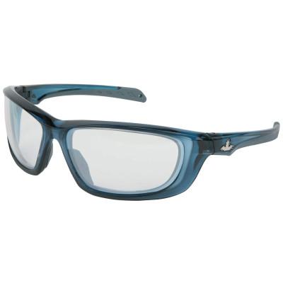 MCR Safety USS Defense Safety Glasses, Duramass HC/Polar BossMan Mirror, Dark Blue Frame, UD129