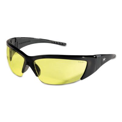 MCR Safety ForceFlex Protective Eyewear, Amber Lens, Black Frame, FF214