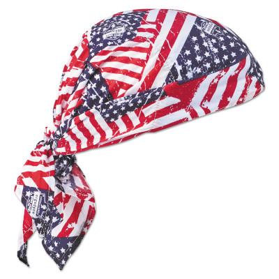 Ergodyne Chill-Its 6710 Evaporative Cooling Triangle Hats, 8 in X 13 in, Stars/Stripes, 12323