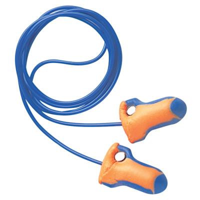 Honeywell Laser Trak® Detectable Earplugs, Foam, Blue/Orange, Corded, LT-30
