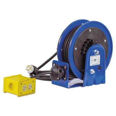 Coxreels?? PC10 Series Power Cord Reels, 12/3 AWG, 20 A, 30 ft, Quad Box Receptacle, PC10-3012-B