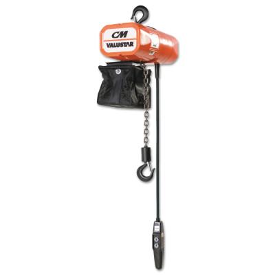 CM Columbus McKinnon Valustar Electric Chain Hoist, 2 Tons Capacity, 15 ft Lifting Height, 2410B