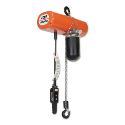 CM Columbus McKinnon Lodestar Electric Chain Hoist, 1 Ton Capacity, 10 ft Lifting Height, 1 Fall, 3525