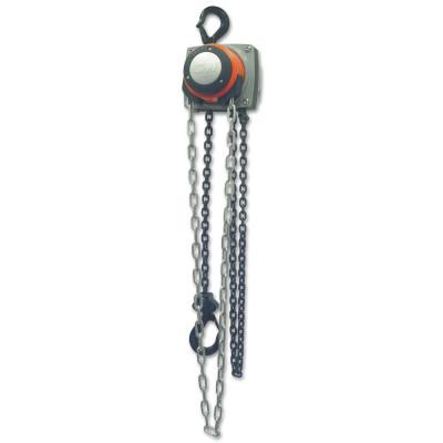 CM Columbus McKinnon Hurricane Hand Chain Hoist, 10 Tons Cap., 12 ft Lifting Ht., 3 Falls, 102 lbf, 5644