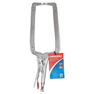 Apex Tool Group Locking C-Clamp, Regular Pads, Locking Grip, 18 in Long, C18CCRN