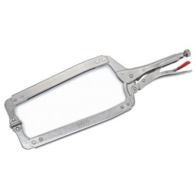 Apex Tool Group Locking C-Clamp, Swivel Pads, Locking Grip, 18 in Long, C18CCSN