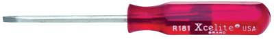 Apex Tool Group Pocket Clip Round Blade Screwdriver, 3/32 in Tip, 5-1/4 in Overall L, R3323N