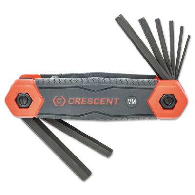 Apex Tool Group Folding Hex Key Sets, 8 Pc., Hex Tip, Metric, CHKFM8