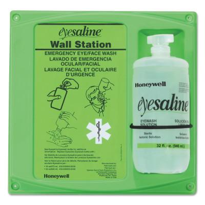 Honeywell Eyesaline Wall Station, 32 oz, Single Bottle, 32-000461-0000