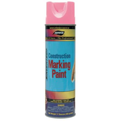 Aervoe Industries Construction Marking Paints, 20 oz , Fluorescent Pink, 249