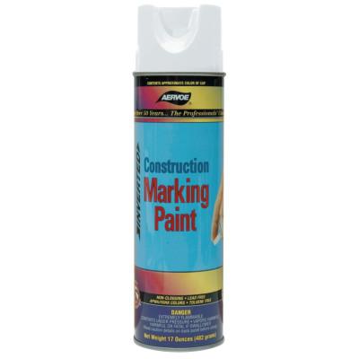 Aervoe Industries Construction Marking Paints, 20 oz , White, 255