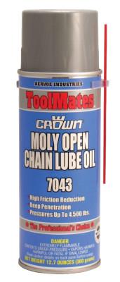 Aervoe Industries Moly/Oil Open Chain Lube, 16 oz, Aerosol Can, 7043