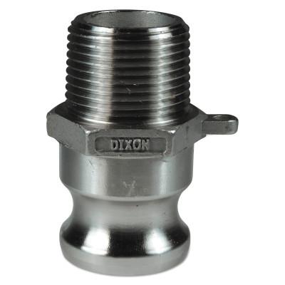 Dixon Valve Andrews/Boss-Lock Type F Cam and Groove Adapters, 1 in (NPT) Male, Stainless, 100-F-SS