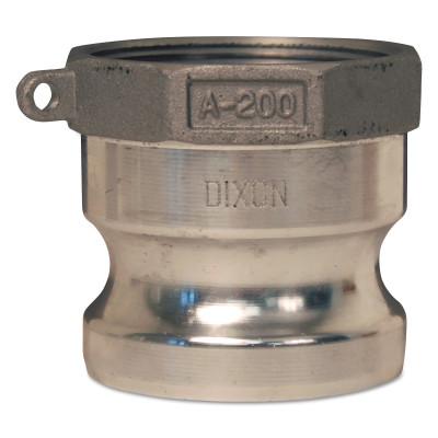 Dixon Valve Andrews/Boss-Lock Type A Cam and Groove Adapters, 2 in (NPT) Female, Aluminum, 200-A-AL