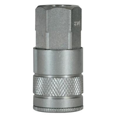 Dixon Valve Air Chief Industrial Semi-Auto Coupler, Pipe Thread, 1/2 in Body Size, 1/2 in (NPT) F, Brass, DC10