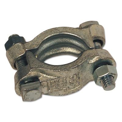 Dixon Valve Double Bolt Hose Clamps, 2 7/64"-2 19/64" Hose OD, Malleable Iron, 25/Bx, DL24