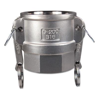 Dixon Valve Global Type D Couplers, 4 in (NPT), Female, 334 Stainless Steel, G400-D-SS