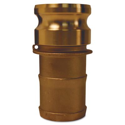 Dixon Valve Global Type E Adapters, 1 1/4 in, Hose Barb/Male, Brass, G125-E-BR